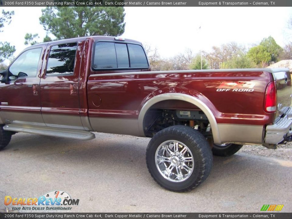 2006 Ford F350 Super Duty King Ranch Crew Cab 4x4 Dark Copper Metallic / Castano Brown Leather Photo #3