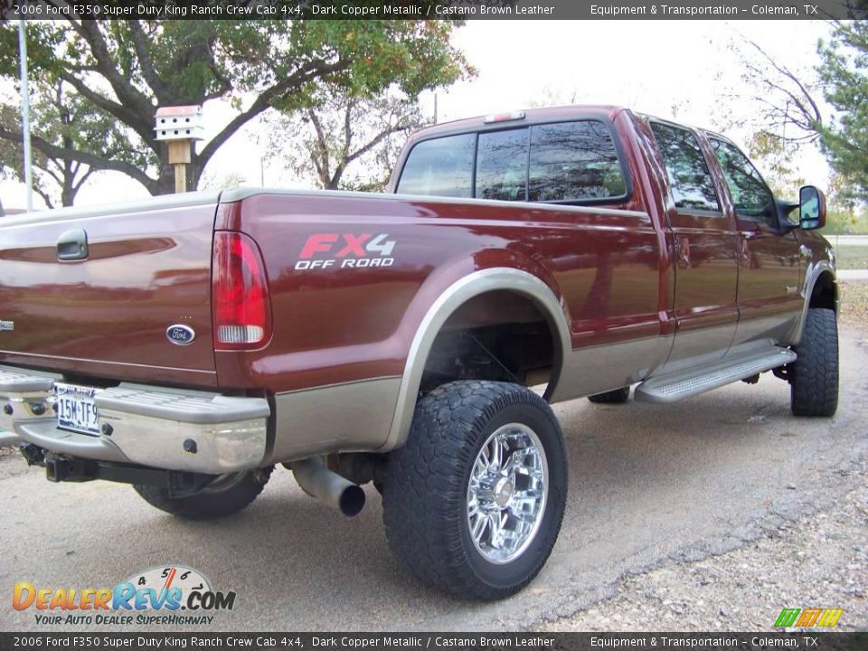 2006 Ford F350 Super Duty King Ranch Crew Cab 4x4 Dark Copper Metallic / Castano Brown Leather Photo #4