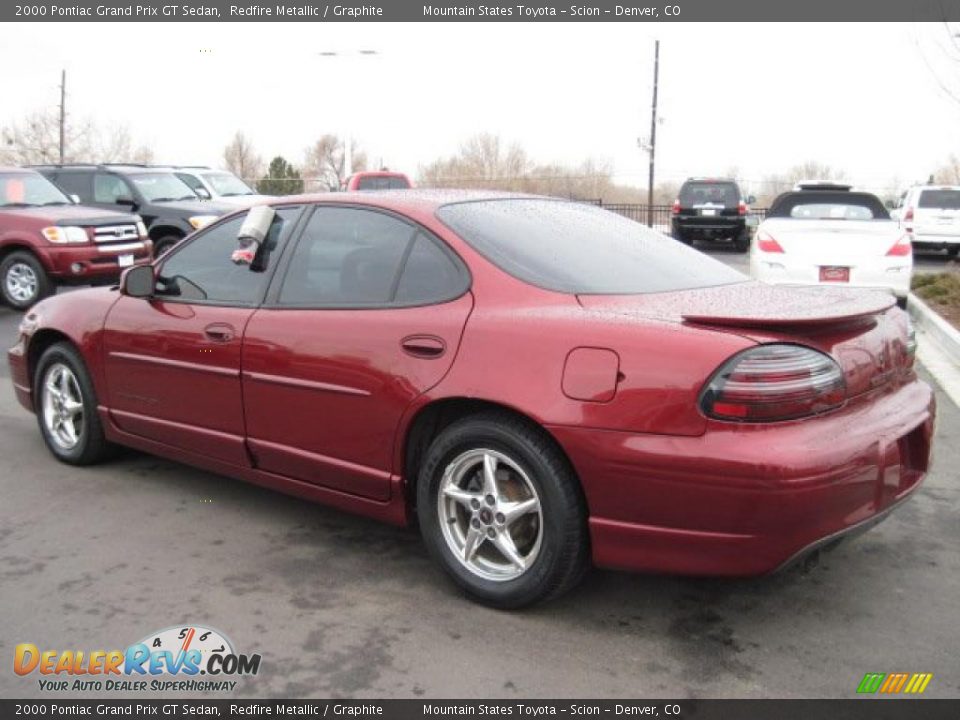 2000 Pontiac Grand Prix GT Sedan Redfire Metallic / Graphite Photo #4