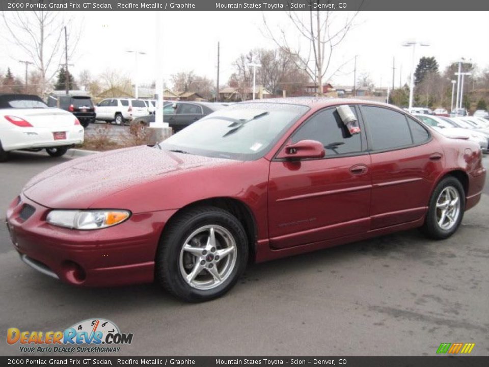 2000 Pontiac Grand Prix GT Sedan Redfire Metallic / Graphite Photo #5