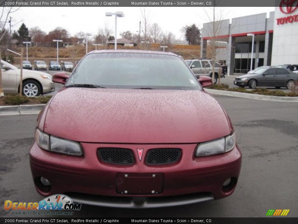 2000 Pontiac Grand Prix GT Sedan Redfire Metallic / Graphite Photo #6