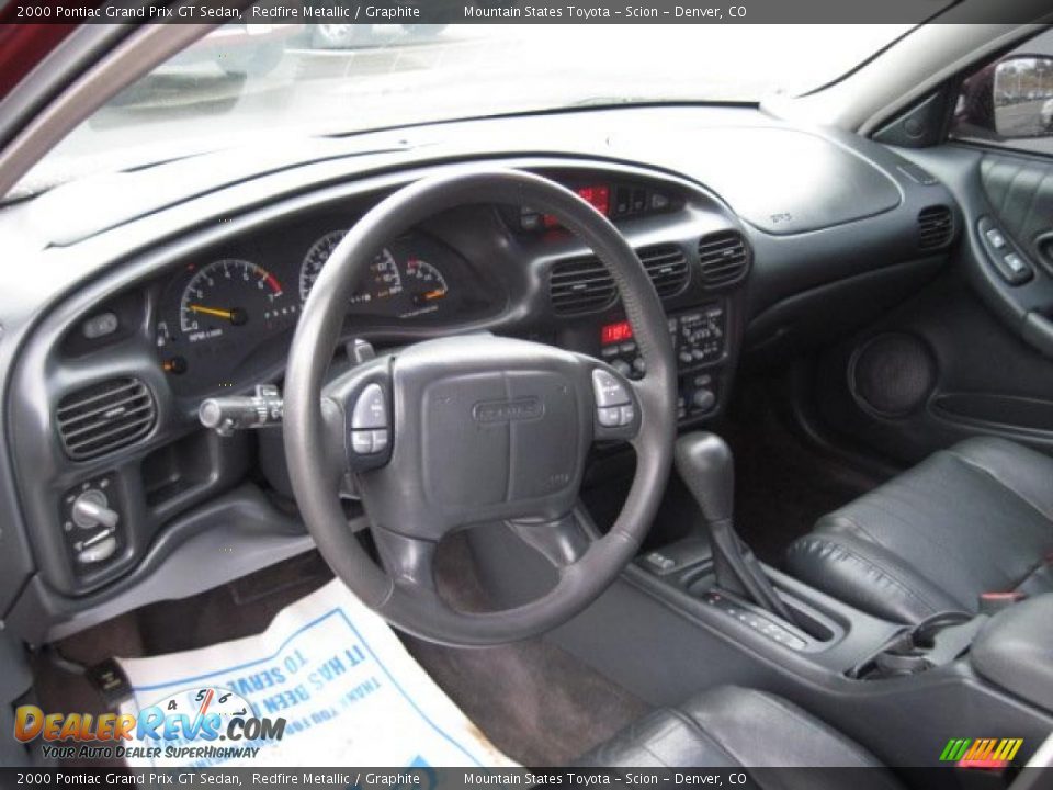 2000 Pontiac Grand Prix GT Sedan Redfire Metallic / Graphite Photo #14