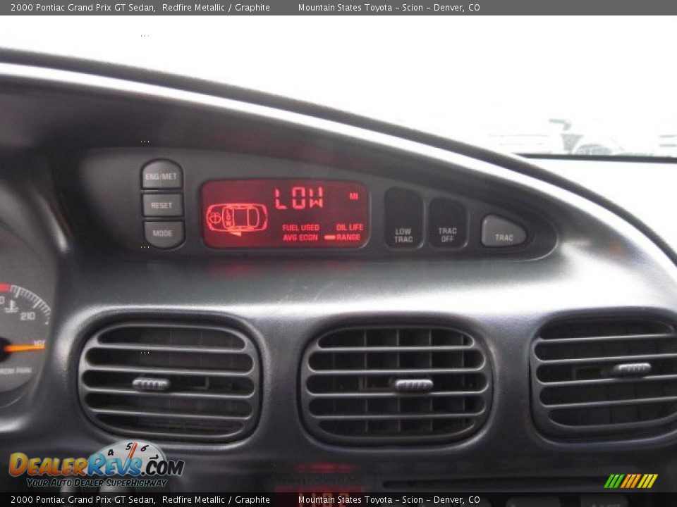 2000 Pontiac Grand Prix GT Sedan Redfire Metallic / Graphite Photo #16