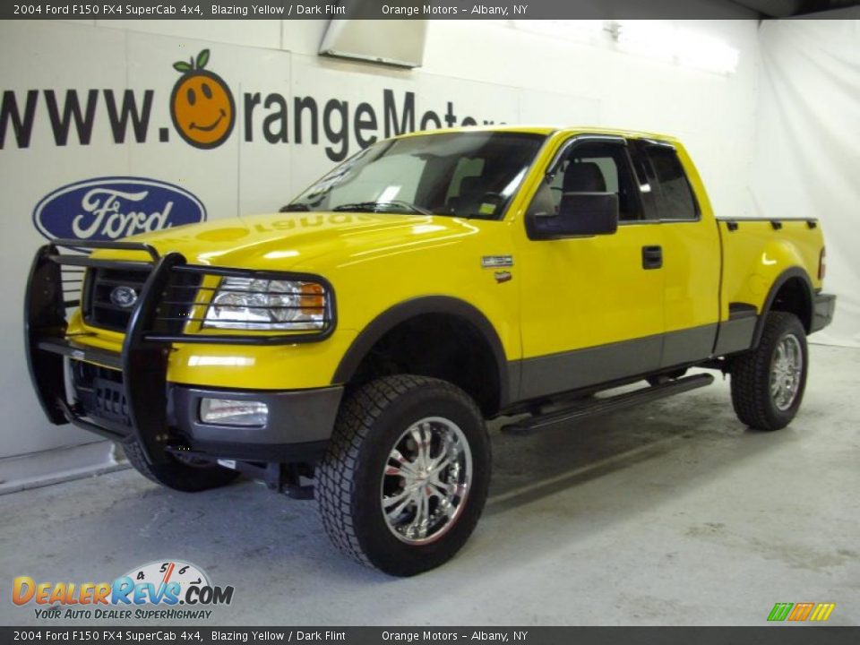 2004 Ford F150 FX4 SuperCab 4x4 Blazing Yellow / Dark Flint Photo #1