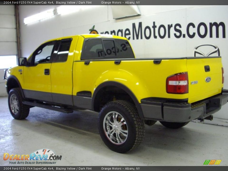 2004 Ford F150 FX4 SuperCab 4x4 Blazing Yellow / Dark Flint Photo #2
