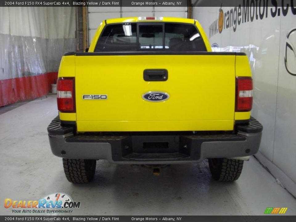 2004 Ford F150 FX4 SuperCab 4x4 Blazing Yellow / Dark Flint Photo #4