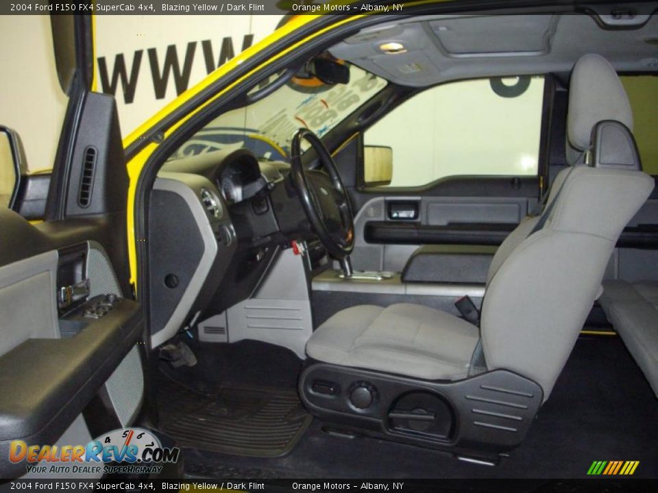 2004 Ford F150 FX4 SuperCab 4x4 Blazing Yellow / Dark Flint Photo #6