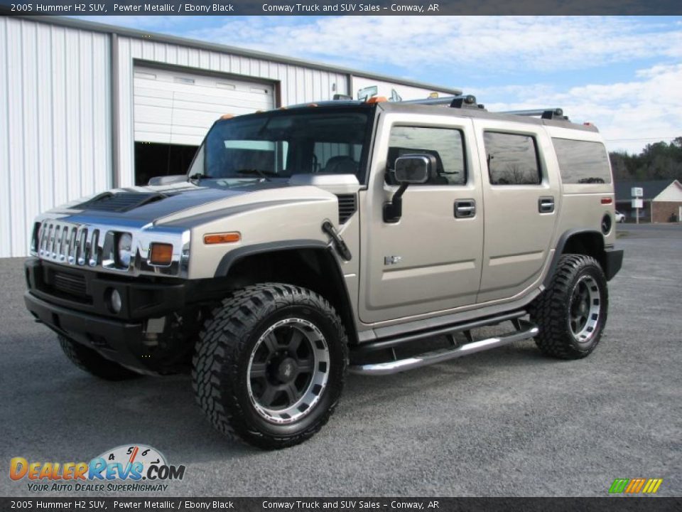 2005 Hummer H2 SUV Pewter Metallic / Ebony Black Photo #2