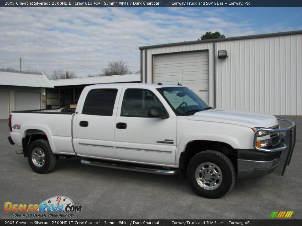 2005 Chevrolet Silverado 2500HD LT Crew Cab 4x4 Summit White / Dark Charcoal Photo #1
