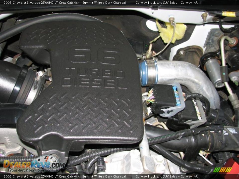 2005 Chevrolet Silverado 2500HD LT Crew Cab 4x4 Summit White / Dark Charcoal Photo #25