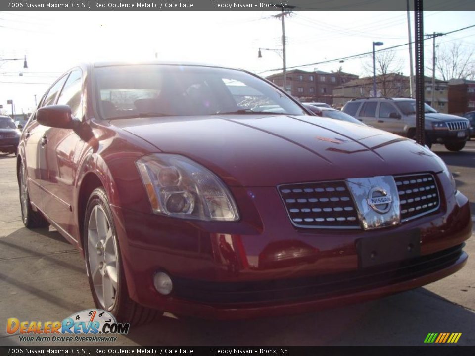2006 Nissan Maxima 3.5 SE Red Opulence Metallic / Cafe Latte Photo #1