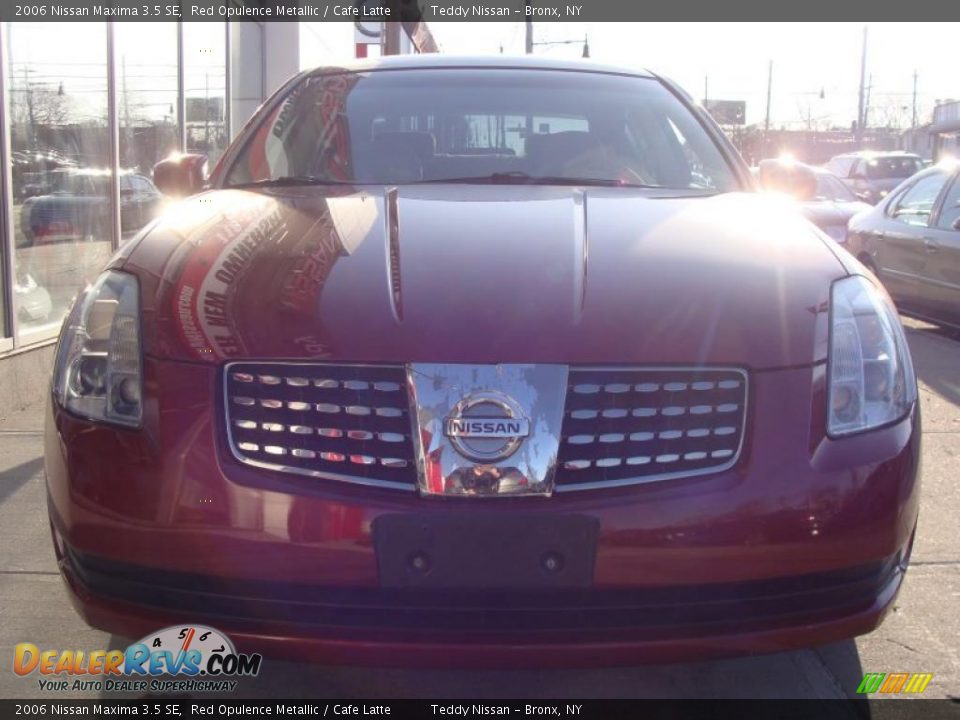 2006 Nissan Maxima 3.5 SE Red Opulence Metallic / Cafe Latte Photo #2