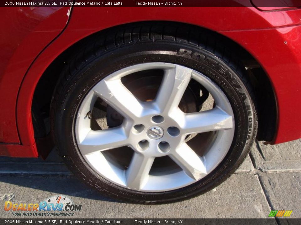 2006 Nissan Maxima 3.5 SE Red Opulence Metallic / Cafe Latte Photo #7