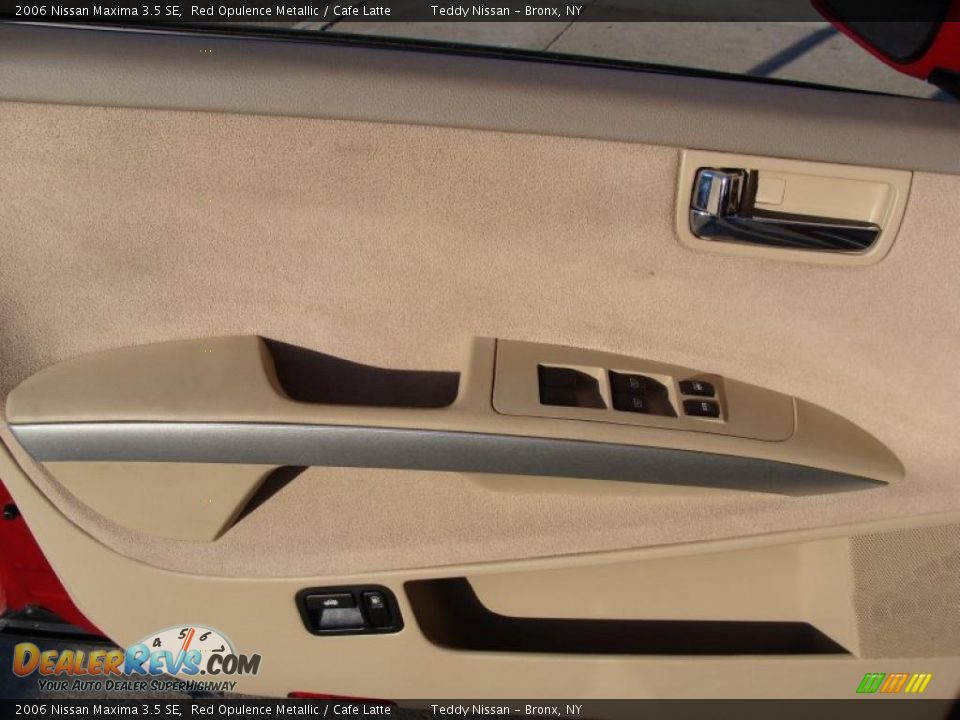 2006 Nissan Maxima 3.5 SE Red Opulence Metallic / Cafe Latte Photo #9