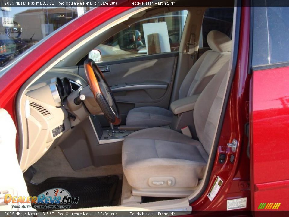 2006 Nissan Maxima 3.5 SE Red Opulence Metallic / Cafe Latte Photo #11