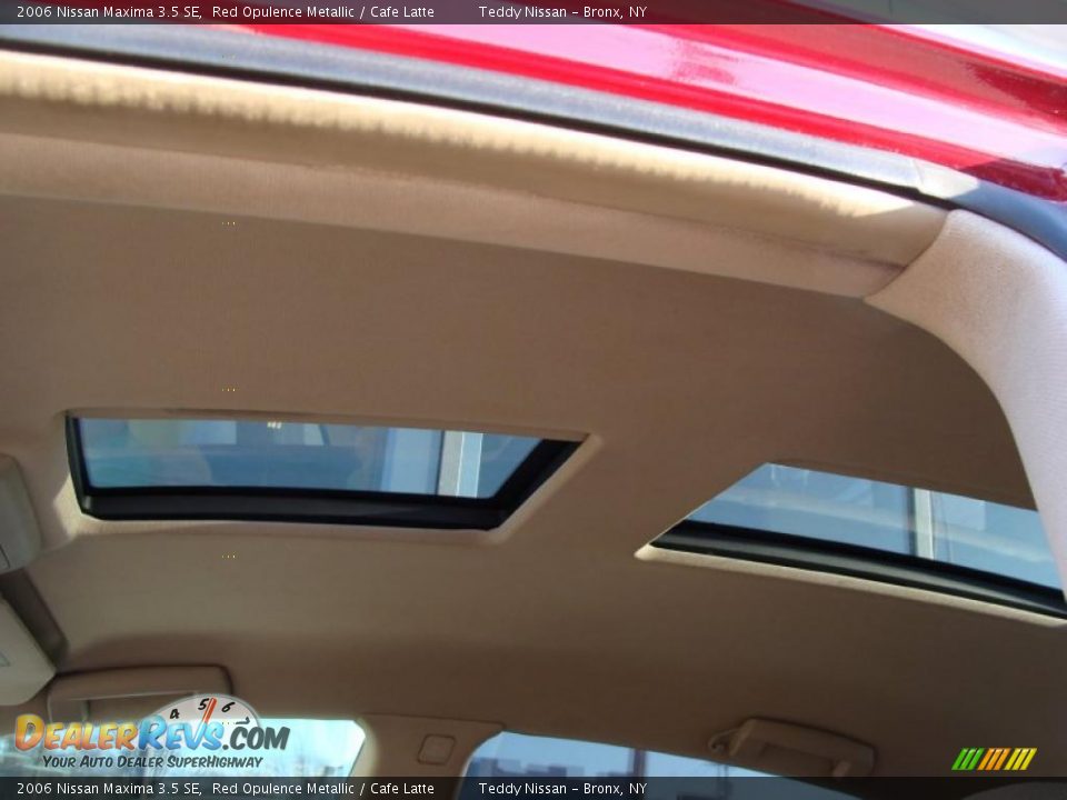 2006 Nissan Maxima 3.5 SE Red Opulence Metallic / Cafe Latte Photo #13