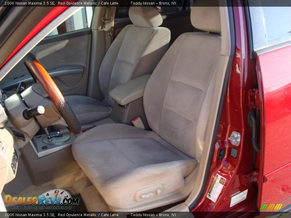 2006 Nissan Maxima 3.5 SE Red Opulence Metallic / Cafe Latte Photo #14
