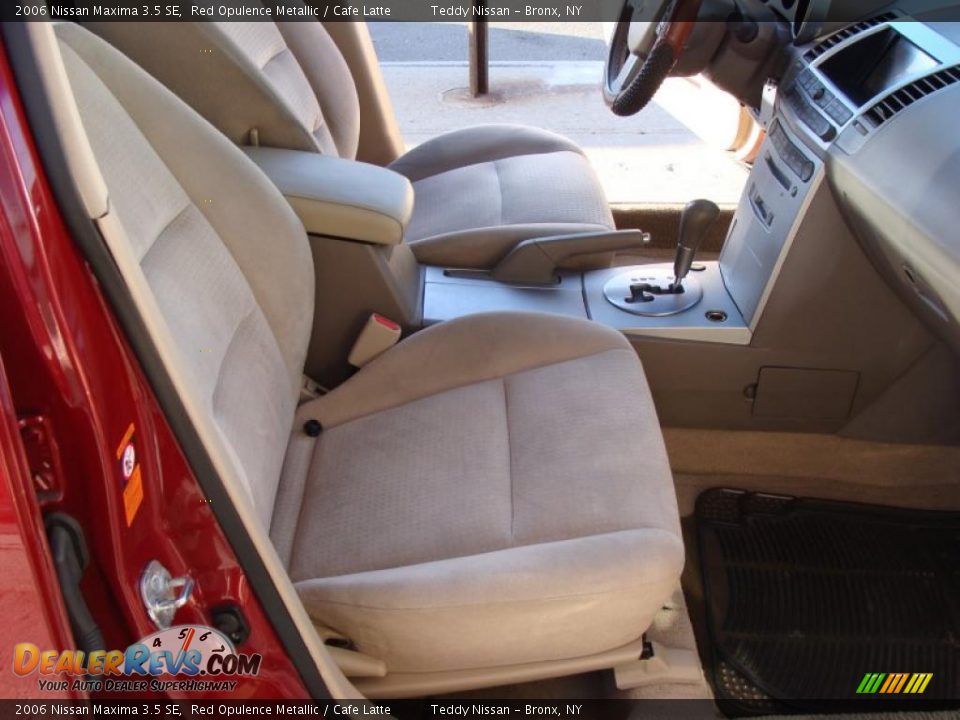2006 Nissan Maxima 3.5 SE Red Opulence Metallic / Cafe Latte Photo #15
