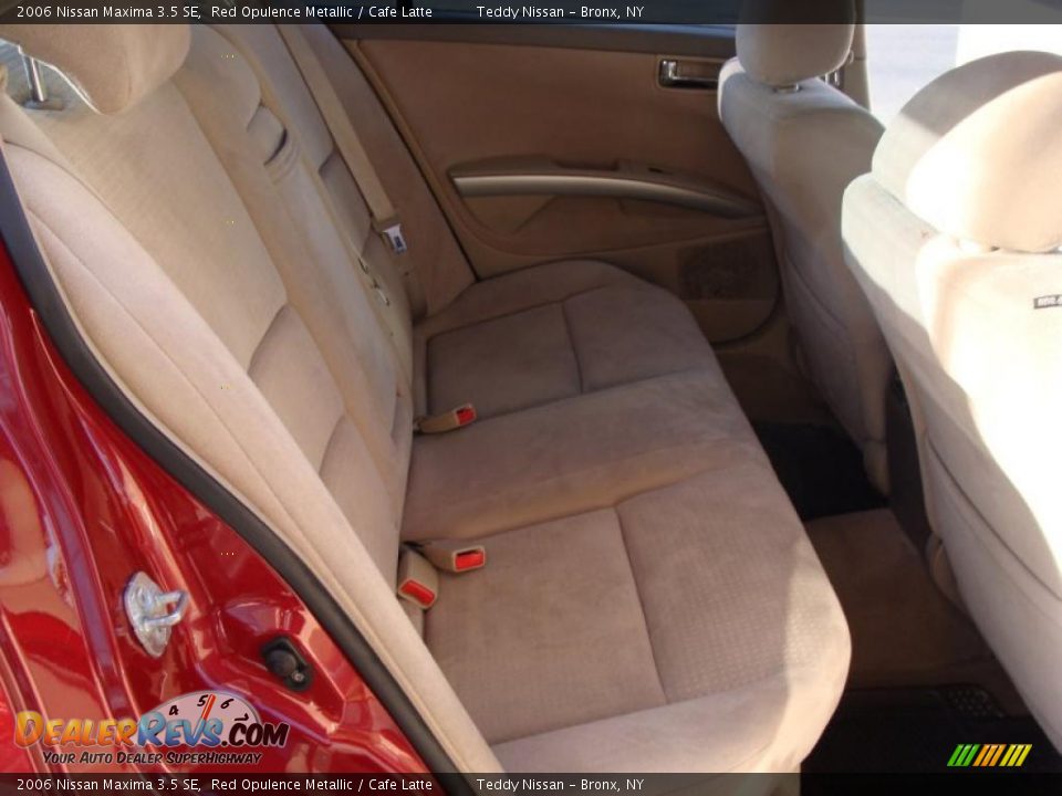 2006 Nissan Maxima 3.5 SE Red Opulence Metallic / Cafe Latte Photo #16