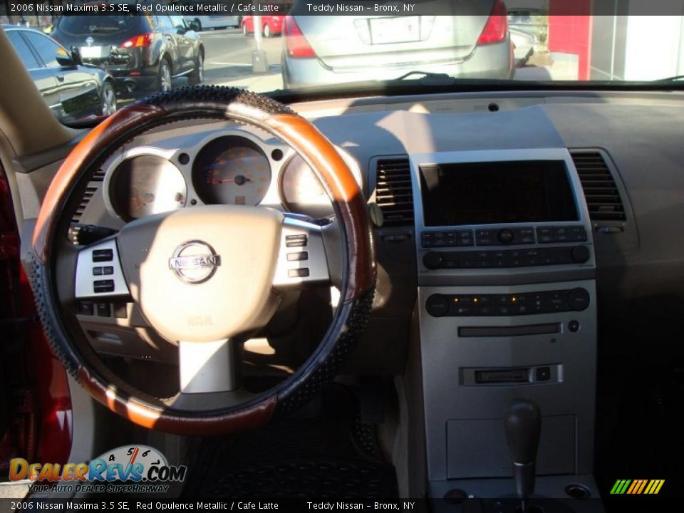 2006 Nissan Maxima 3.5 SE Red Opulence Metallic / Cafe Latte Photo #18