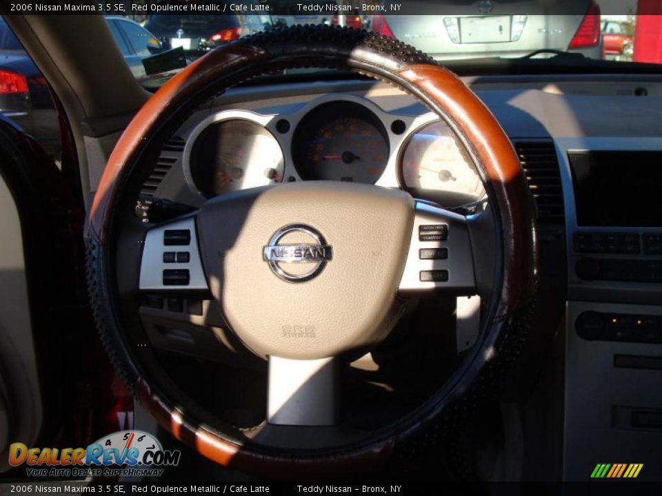 2006 Nissan Maxima 3.5 SE Red Opulence Metallic / Cafe Latte Photo #19