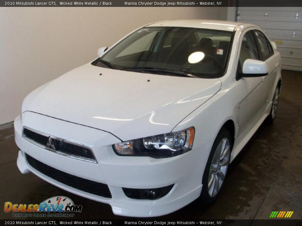 2010 Mitsubishi Lancer GTS Wicked White Metallic / Black Photo #1