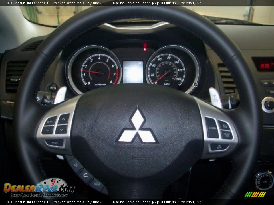 2010 Mitsubishi Lancer GTS Wicked White Metallic / Black Photo #4