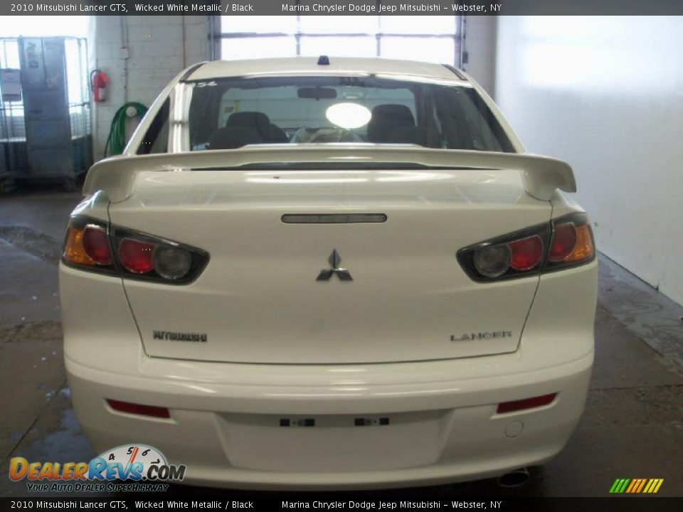 2010 Mitsubishi Lancer GTS Wicked White Metallic / Black Photo #7