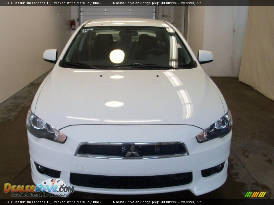 2010 Mitsubishi Lancer GTS Wicked White Metallic / Black Photo #10