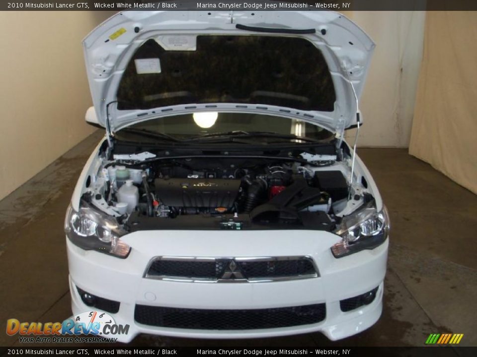 2010 Mitsubishi Lancer GTS Wicked White Metallic / Black Photo #11