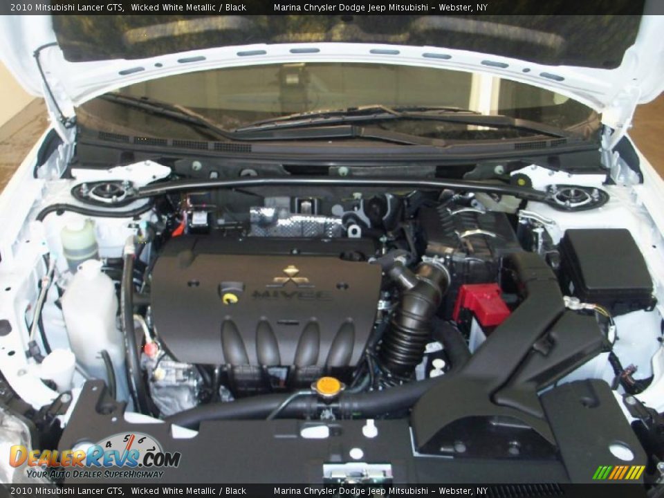 2010 Mitsubishi Lancer GTS Wicked White Metallic / Black Photo #12