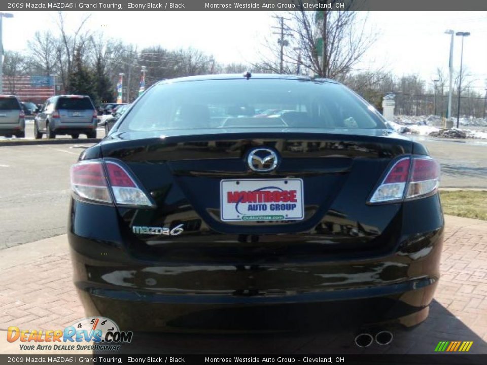 2009 Mazda MAZDA6 i Grand Touring Ebony Black / Black Photo #4