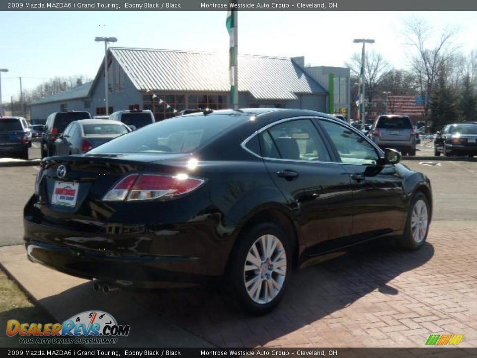 2009 Mazda MAZDA6 i Grand Touring Ebony Black / Black Photo #5