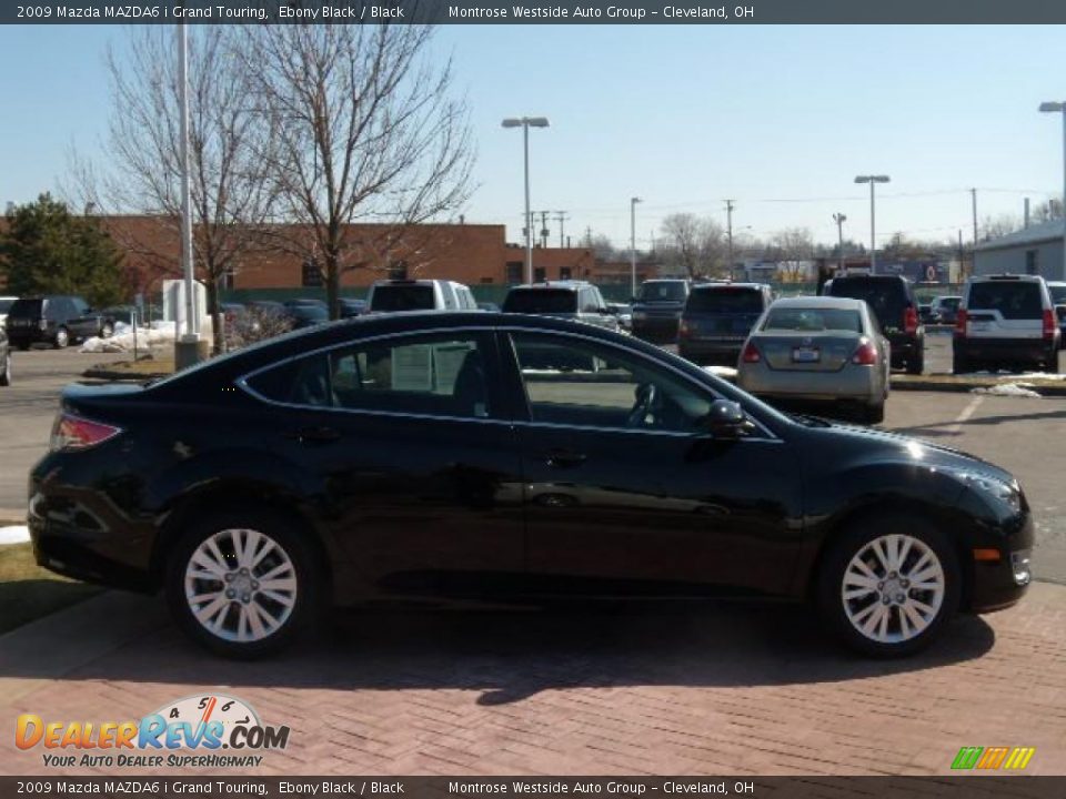 2009 Mazda MAZDA6 i Grand Touring Ebony Black / Black Photo #6