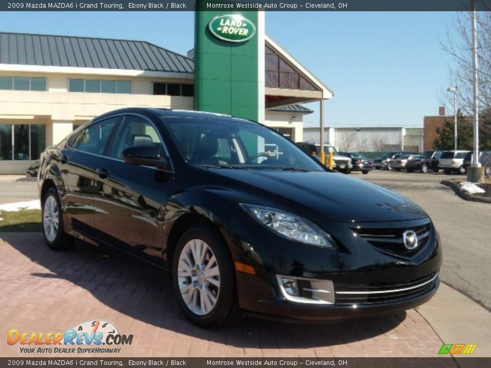 2009 Mazda MAZDA6 i Grand Touring Ebony Black / Black Photo #7