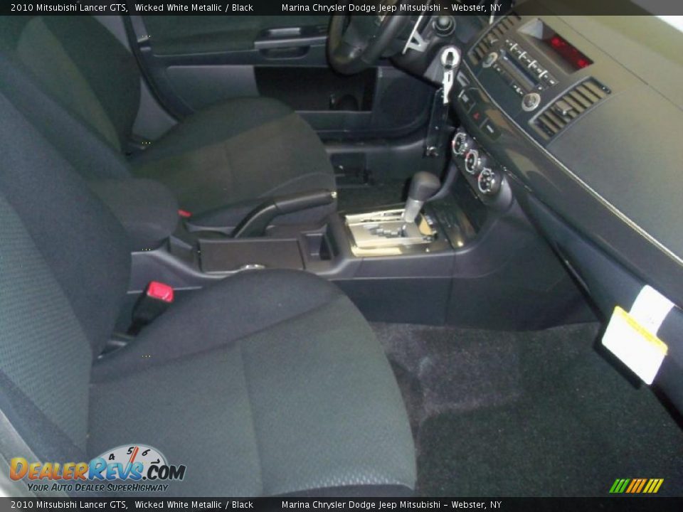 2010 Mitsubishi Lancer GTS Wicked White Metallic / Black Photo #21
