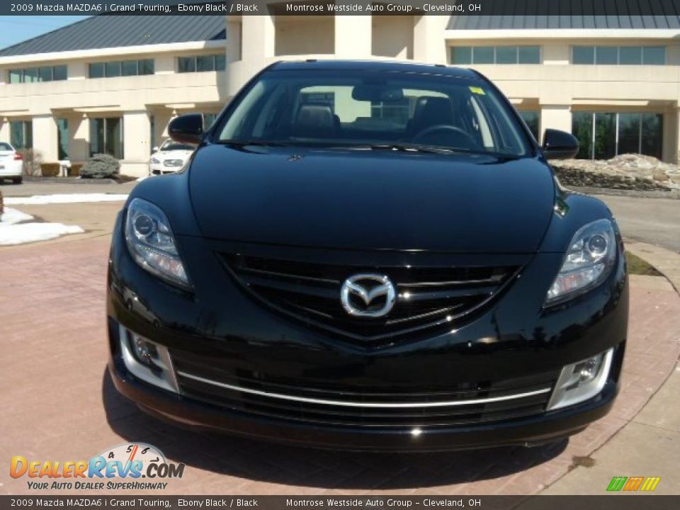 2009 Mazda MAZDA6 i Grand Touring Ebony Black / Black Photo #8