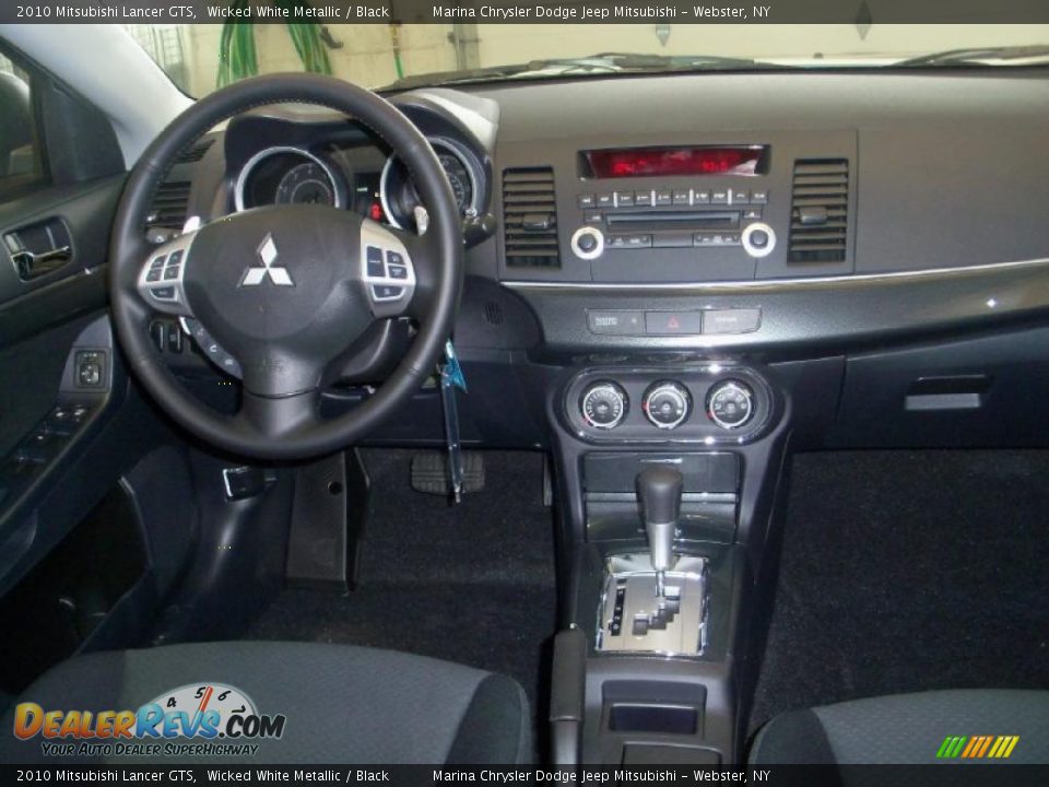 2010 Mitsubishi Lancer GTS Wicked White Metallic / Black Photo #23