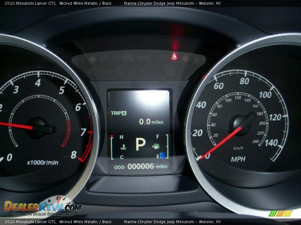 2010 Mitsubishi Lancer GTS Wicked White Metallic / Black Photo #24