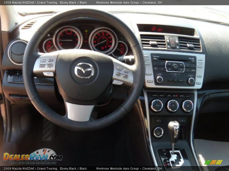2009 Mazda MAZDA6 i Grand Touring Ebony Black / Black Photo #15