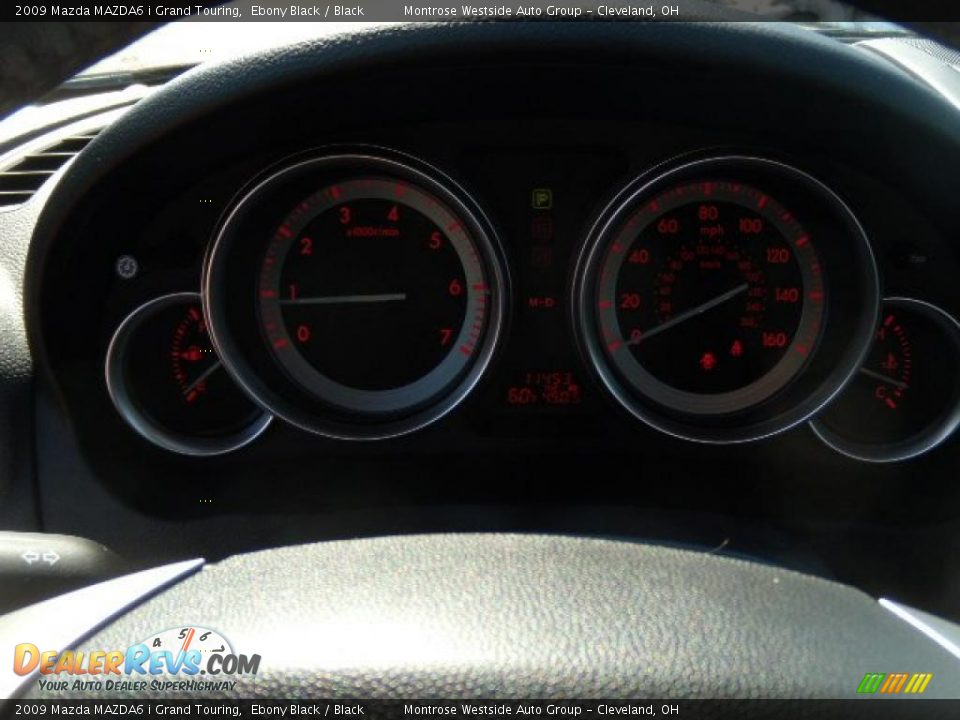 2009 Mazda MAZDA6 i Grand Touring Ebony Black / Black Photo #19