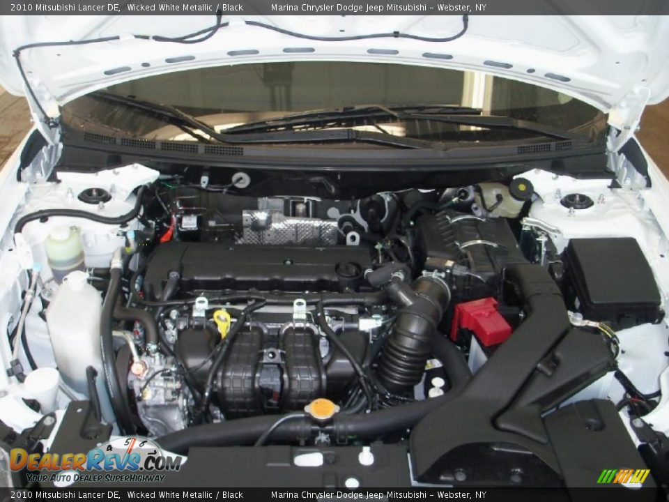 2010 Mitsubishi Lancer DE Wicked White Metallic / Black Photo #11