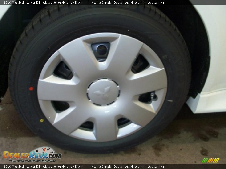 2010 Mitsubishi Lancer DE Wicked White Metallic / Black Photo #21