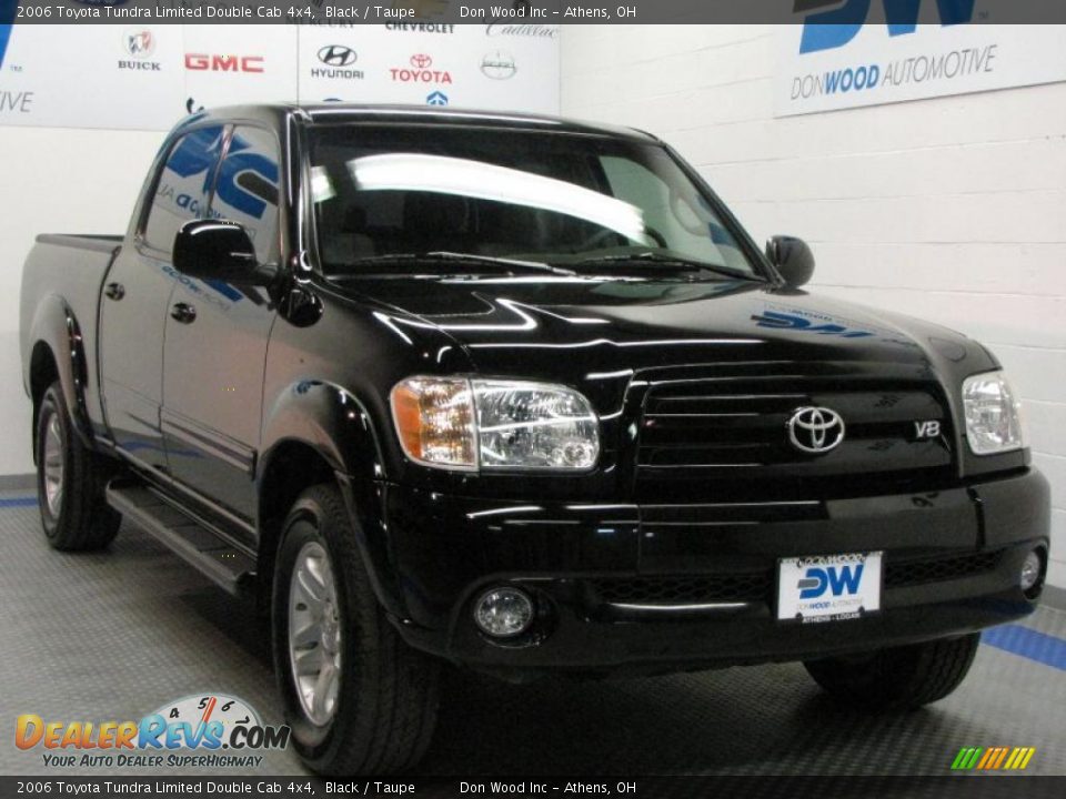 2006 Toyota Tundra Limited Double Cab 4x4 Black / Taupe Photo #1