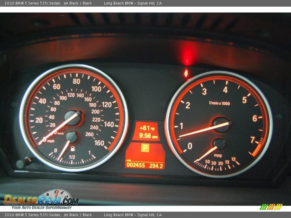 2010 BMW 5 Series 535i Sedan Jet Black / Black Photo #31