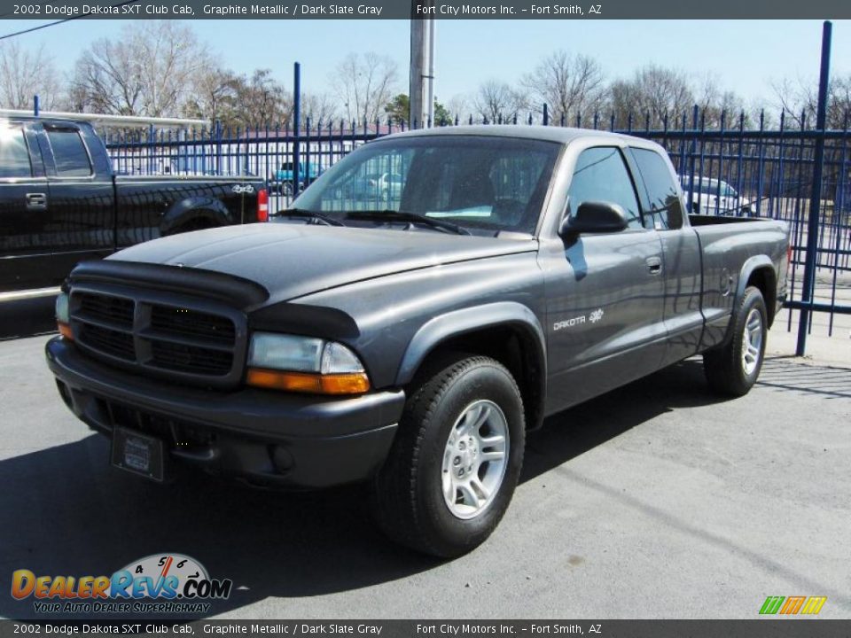 2002 Dodge Dakota SXT Club Cab Graphite Metallic / Dark Slate Gray Photo #1