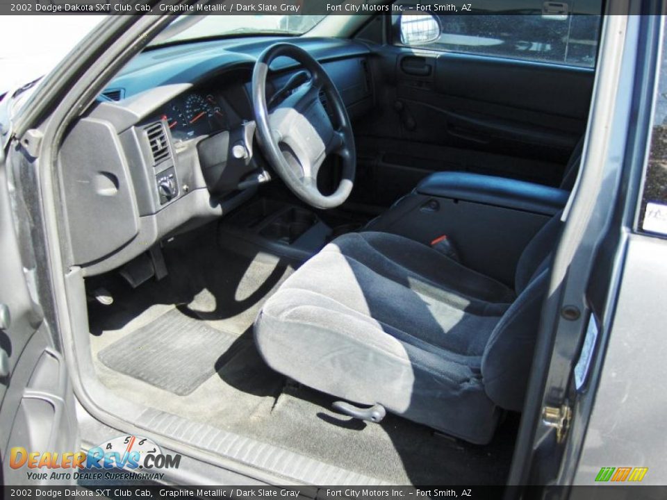 2002 Dodge Dakota SXT Club Cab Graphite Metallic / Dark Slate Gray Photo #3