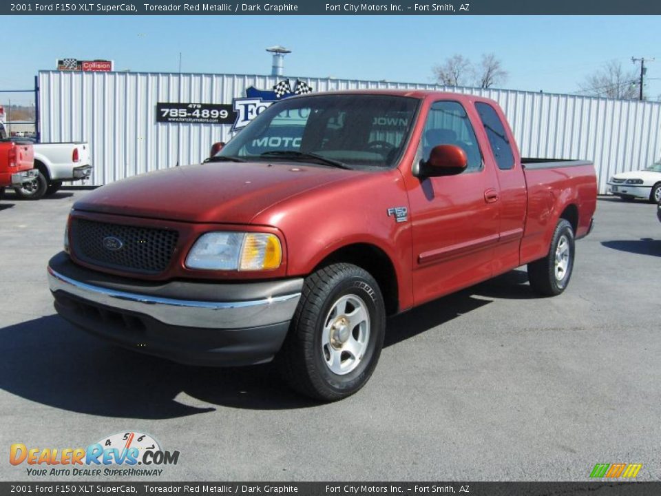 2001 Ford F150 XLT SuperCab Toreador Red Metallic / Dark Graphite Photo #1