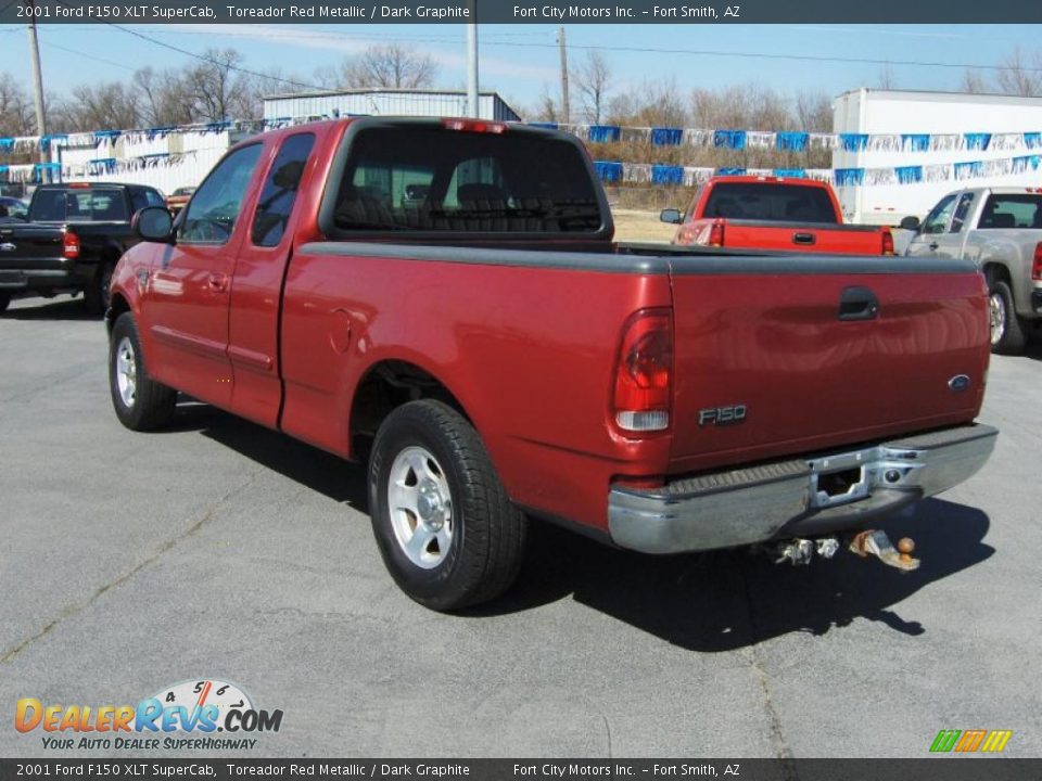 2001 Ford F150 XLT SuperCab Toreador Red Metallic / Dark Graphite Photo #2