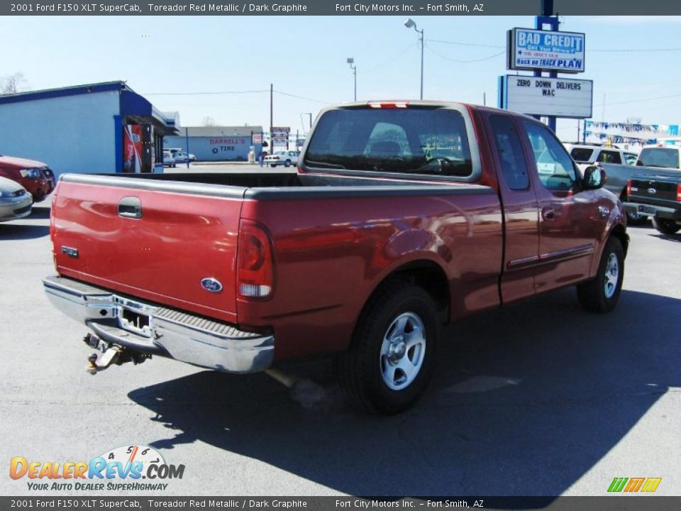 2001 Ford F150 XLT SuperCab Toreador Red Metallic / Dark Graphite Photo #3